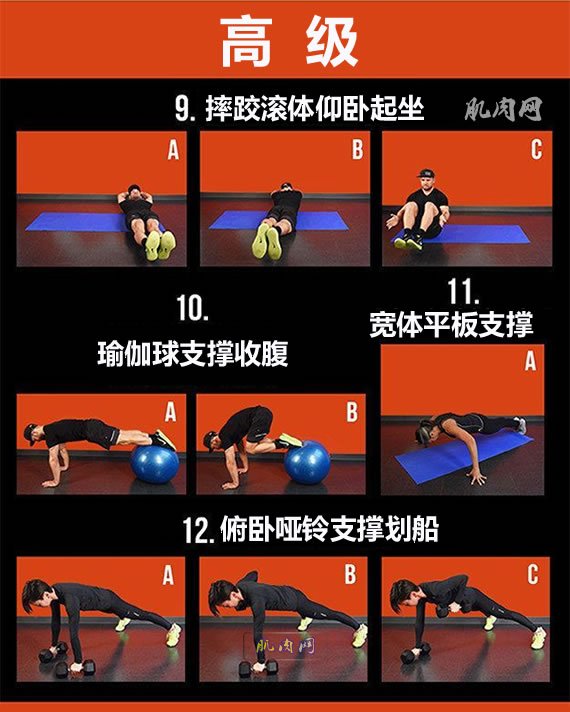 腹肌锻炼12式
