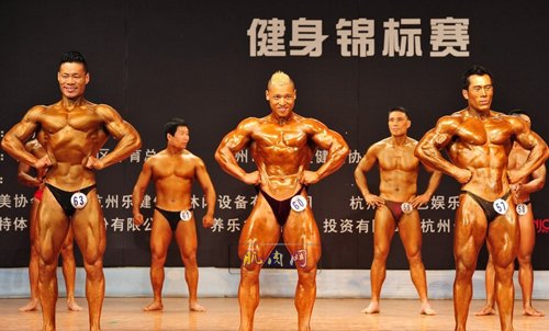 中国健身健美公开赛现场。