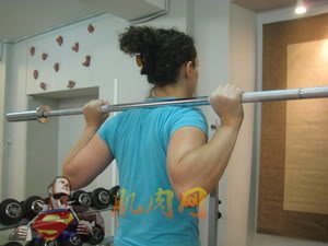 Good morning position of barbell on back